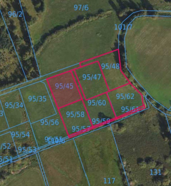 Działki | Sulmin dz. 95/45, 95/47, 95/48, 95/57, 95/58, 95/59, 95/60, 95/61, 95/62 | 1,0682 ha