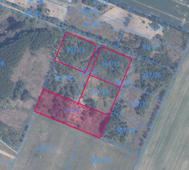 Działki | Lisewiec dz. 367/9, 367/11, 367/13, 367/14 | 1,4065 ha